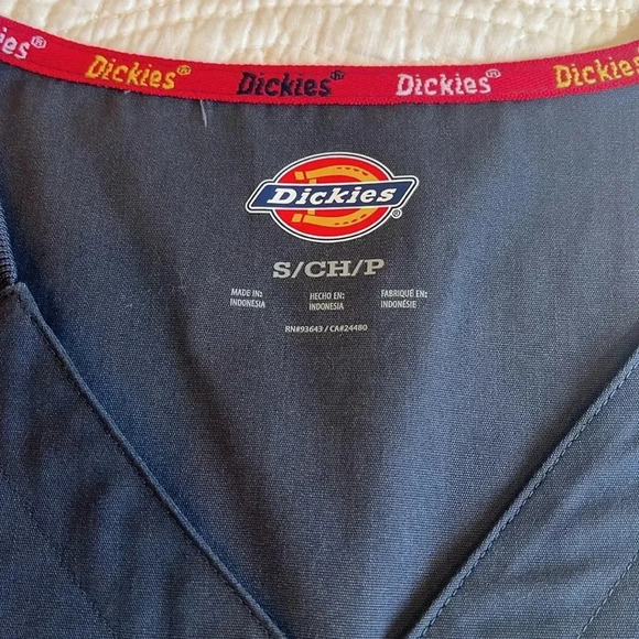 Dickies Scrub Work Set 2 Piece Women’s Small Gray Stretch Band Pants Pockets - Picture 14 of 17